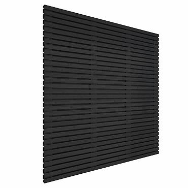 lattenscherm grenen zwart gespoten horizontaal verticaal 180x180x5cm