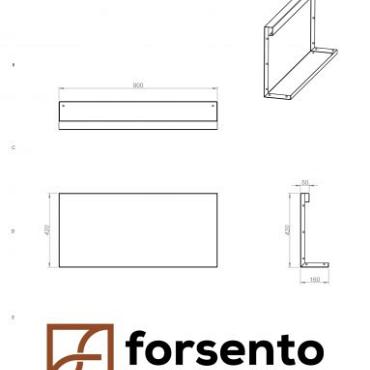 bloembak module recht paneel a 90x42cm