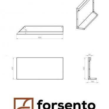 bloembak module uitwendig hoekpaneel b 90x42cm l