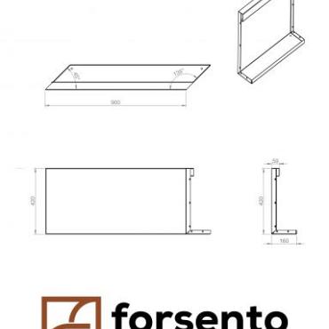 bloembak module parallel paneel e 90x42cm r