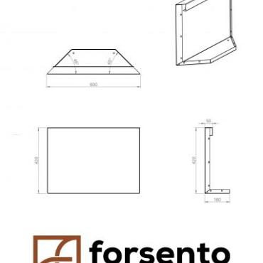 bloembak module kopschot paneel d 60x42cm