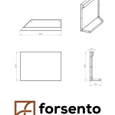 bloembak module uitwendig hoekpaneel b 60x42cm l