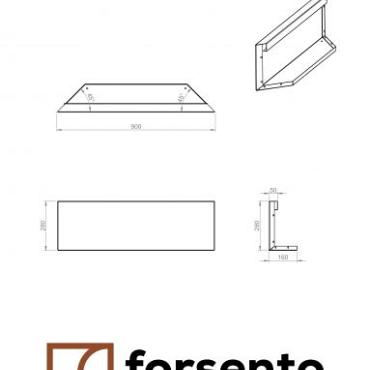bloembak module kopschot paneel d 90x28cm