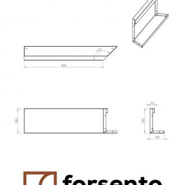 bloembak module inwendig hoekpaneel c 90x28cm r