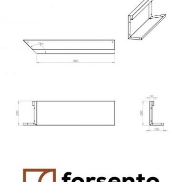 bloembak module inwendig hoekpaneel c 90x28cm l