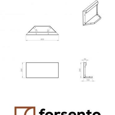 bloembak module kopschot paneel d 60x28cm