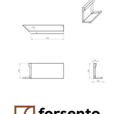bloembak module inwendig hoekpaneel c 60x28cm l