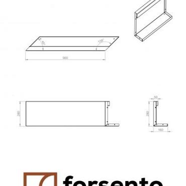bloembak module parallel paneel e 90x28cm r