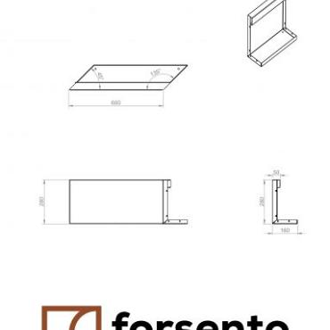 bloembak module parallel paneel e 60x28cm r