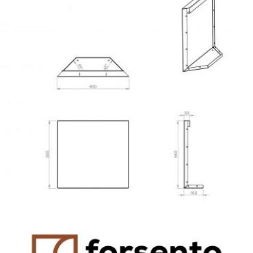 bloembak module kopschot paneel d 60x56cm