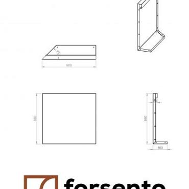 bloembak module uitwendig hoekpaneel b 60x56cm l