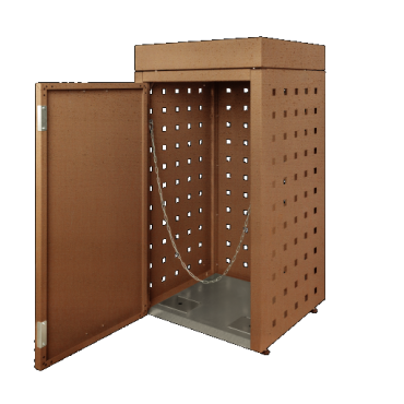 container ombouw 120l 1 stuk corten met tuinbak