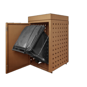 container ombouw 120l 1 stuk corten met tuinbak