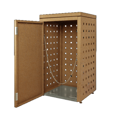container ombouw 120l 1 stuk corten met vast deksel