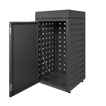 container ombouw 120l 1 stuk grafietzwart met tuinbak