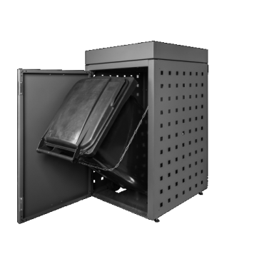 container ombouw 120l 1 stuk grafietzwart met tuinbak