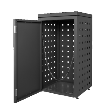 container ombouw 120l 1 stuk grafietzwart met vast deksel