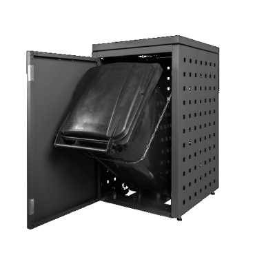 container ombouw 120l 1 stuk grafietzwart met vast deksel