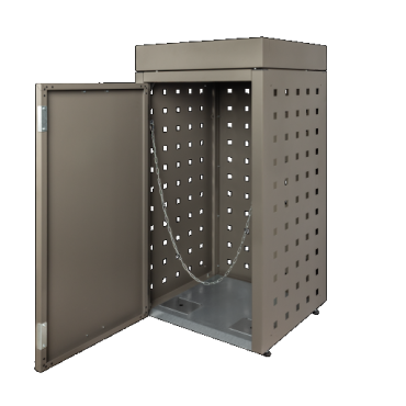 container ombouw 120l 1 stuk taupe met tuinbak