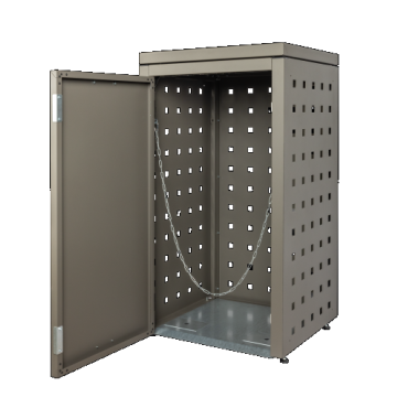 container ombouw 120l 1 stuk taupe met vast deksel