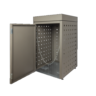 container ombouw 240l 1 stuk taupe met tuinbak