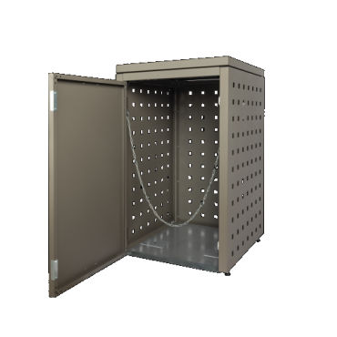 container ombouw 240l 1 stuk taupe met vast deksel