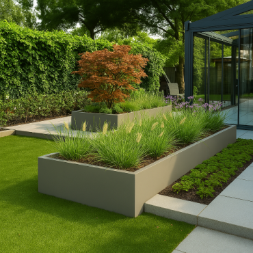 plantenbak vlak taupe 60x60x80cm