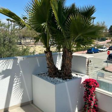 plantenbak vlak wit 90x30x80cm