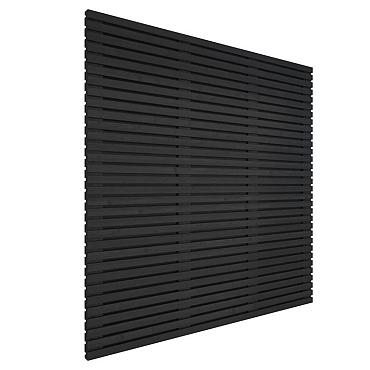 lattenscherm grenen zwart gespoten horizontaal verticaal 180x180x5cm