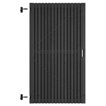 lattendeur verticaal grenen zwart gespoten stalen 178x99x5cm