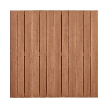 hardhouten plankenscherm 28pl. design verticaal 180x180cm