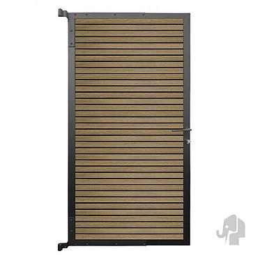 modular tuindeur composiet triple rhombus oak black 90x174cm incl. beslag paalverstevingsprofielen bijbestellen 
