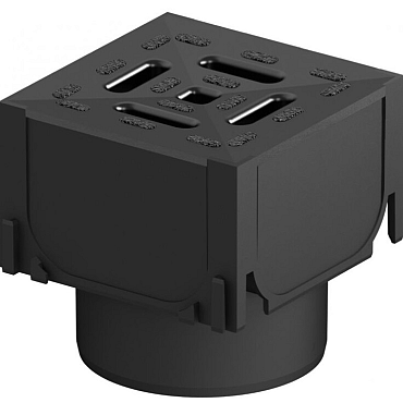 aco hexaline roostergoot hoekelement met spie 110mm