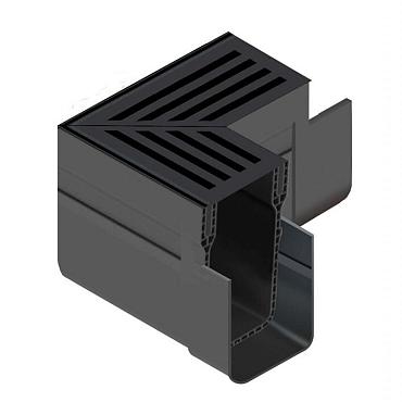 aco slimline hoekstuk zwart