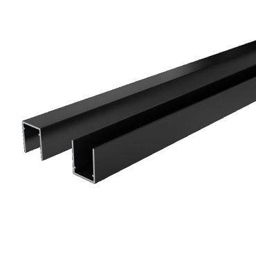 boston start  topprofiel u lijst 2 5x3x175cm ral9005 excl. connectoren