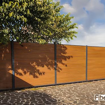 wpc modern fenceboard teak 2 1x16x178cm wb 15cm 