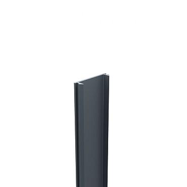 boston aluminium klikprofiel 6x2 4x190cm ral7016 t.b.v. h paal l190cm