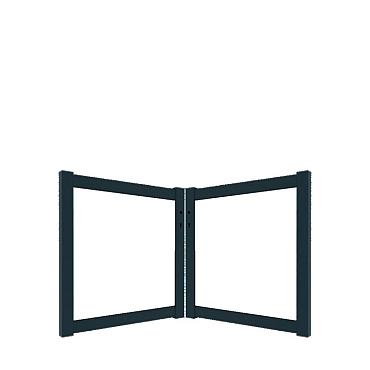 boston maatwerk dubbele poort klein max b400cm h100cm incl. insteekslot