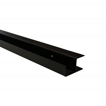 stalen hoekprofiel gepoedercoat t.b.v. h gleufpaal zwart 4x8x220cm