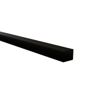 stalen eindprofiel gepoedercoat t.b.v. h gleufpaal zwart 3 4x3 7x200cm