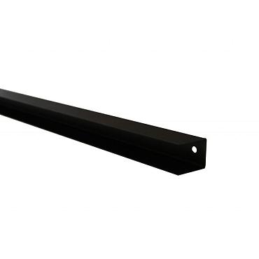 stalen afdekkap gepoedercoat t.b.v. h gleufpaal zwart 4 5x3 7x224cm ral9005