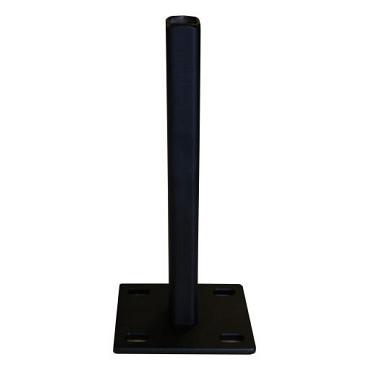 stalen voetplaat gepoedercoat t.b.v. h gleufpaal zwart 12x15x33cm