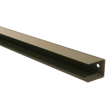 stalen afwerkprofiel gepoedercoat t.b.v. h gleufpaal kwartsgrijs 4 5x3 7x185 5cm