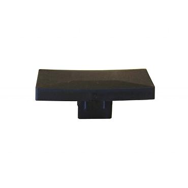 pvc afdekdop t.b.v. h gleufpaal zwart ral9005