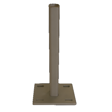 stalen voetplaat gepoedercoat t.b.v. h gleufpaal kwartsgrijs 12x15x33cm