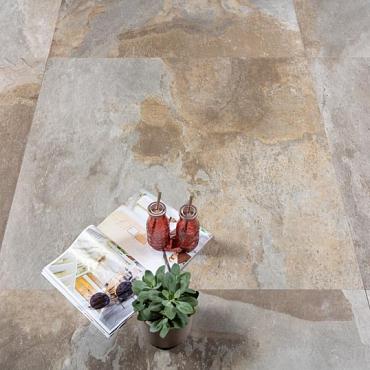geoceramica multicolor stone mix natural 100x100x4cm