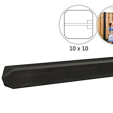 s4 eindbetonpaal antraciet gecoat 10x10x280cm
