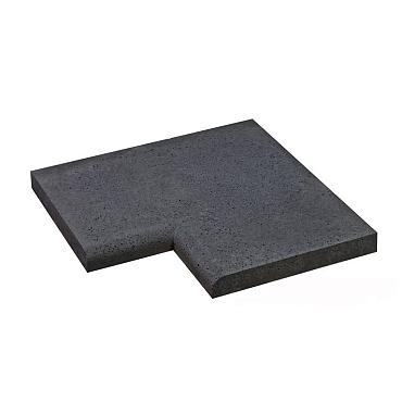 o.h. zwembadrand hoekstuk carbon 100x100x5cm