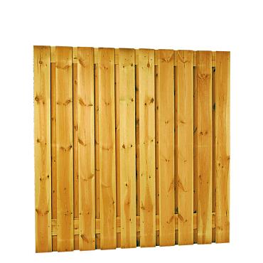plankenscherm grenen 15mm recht actie 21pl. 180x180cm afstand onderligger anders dan wv 