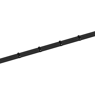 hillfence hoekpaal metaal zwart gecoat 6x6x240cm incl. aansluitset en afdekkap 